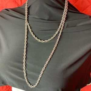 Vintage MONET rope chain necklace 56” inch